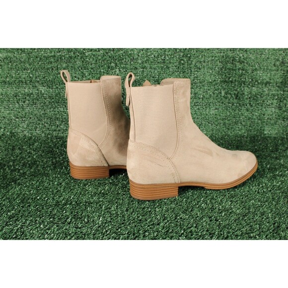 Splendid Anie Tilia Ermine Chelsea Leather Suede Beige Boots Pull On Size 8 - Picture 2 of 16